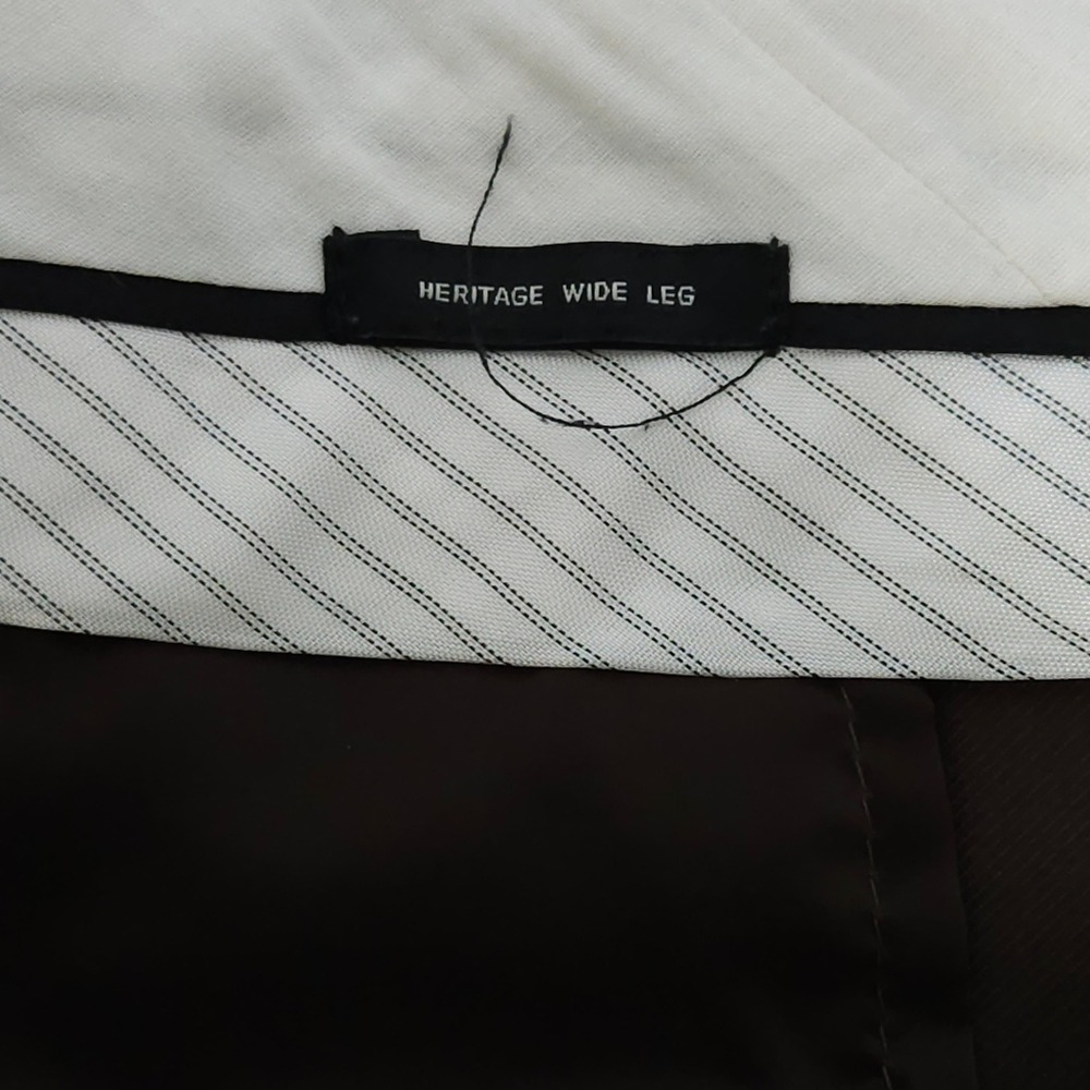 Talbots Heritage Wide Leg Trousers Brown 12‎ Dress Pants Career Slacks - Picture 6 of 11